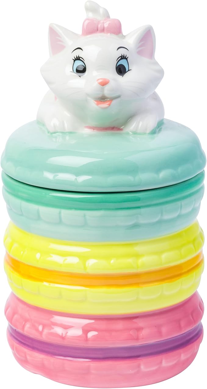 Silver Buffalo Disney The Aristocats Small Sculpted Ceramic Snack Jar Featuring Marie, 4” x 4.85” x 7.3” by SilverBuffalo