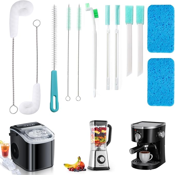 Ice Maker Cleaning Brush Kit, 12 Pcs Ice Machine Cleaner Countertop Household Small Brushes for Cleaning Multipurpose Ice Maker Crevice Cleaning Brushes for Tight Spaces Tiny Scrub by Unknown