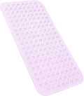YINENN Bath Tub Shower Stall Mats 31x15.5 Inch Non-Slip and Latex Free, Bathtub Mat with Suction Cups, Machine Washable Bathroom Mats with Drain Holes(Purple) by YINENN