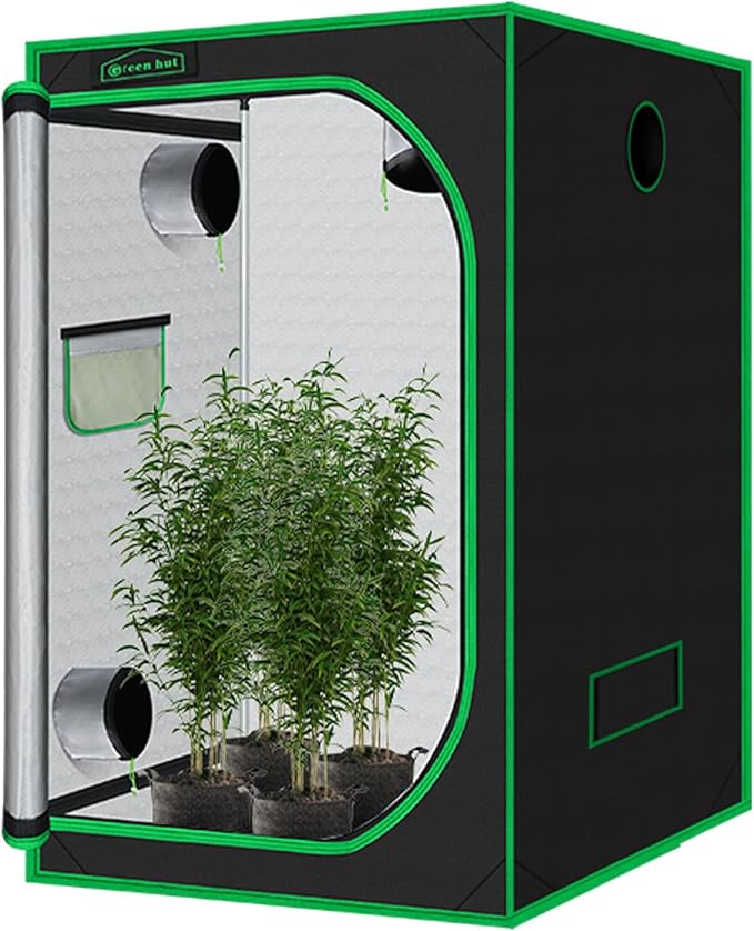 60"x60"x78" 600D Mylar Hydroponic Growing Tents for Plants Inside Reflective Grow Tent Growing Room Hydroponic System 5x5 Grow Tent by GreenHut