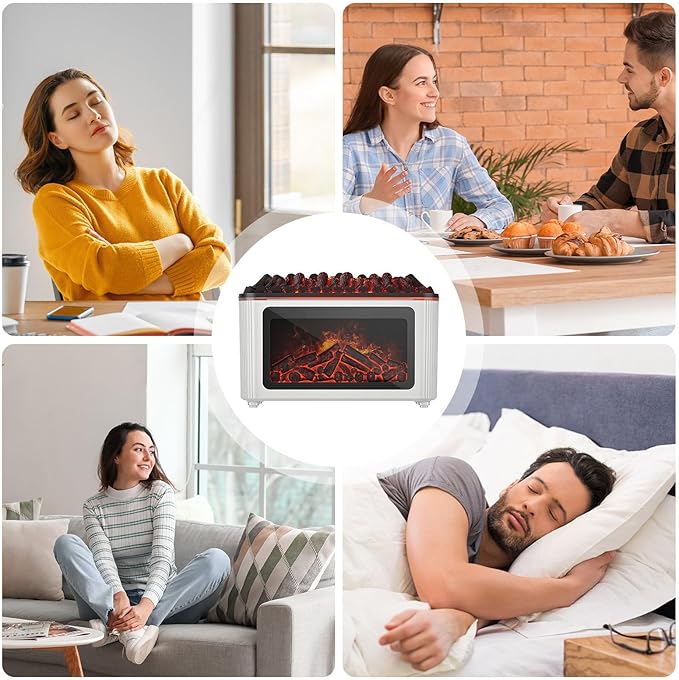 Fireplace Diffuser - 160ml Ultrasonic Quiet Home Decor with 7 Flame Colors,Flame Air Diffuser,for Bedroom Offices Car Living Room Spa Yoga Meditation Hotel Restaurant Retail - Image 5