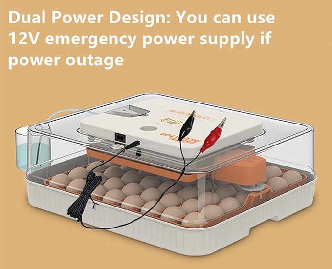 Egg Incubator for Hatching Eggs, Intelligent 56 Eggs Incubator with Temperature & Humidity Control, Automatic Egg Turning, Hatch Days & Egg Candler, Adjustable - Image 7
