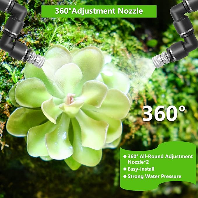 Reptile Misting System | Automatic Humidifier with 2 Nozzles, LCD Screen & Timer for Terrariums - Image 4