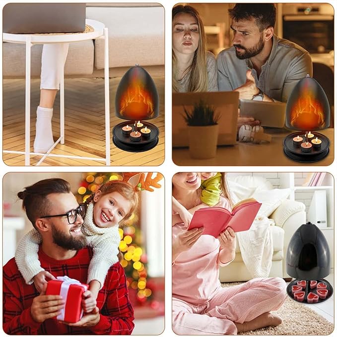 Tea Light Candle Heater,Tea Light Oven Metal Radiator, Heater Tea Light Oven Candle Holder,Tea Light Heater,Candle Heater for Indoor Bedroom Garden Patio Centerpieces Decor-No Candles - Image 4