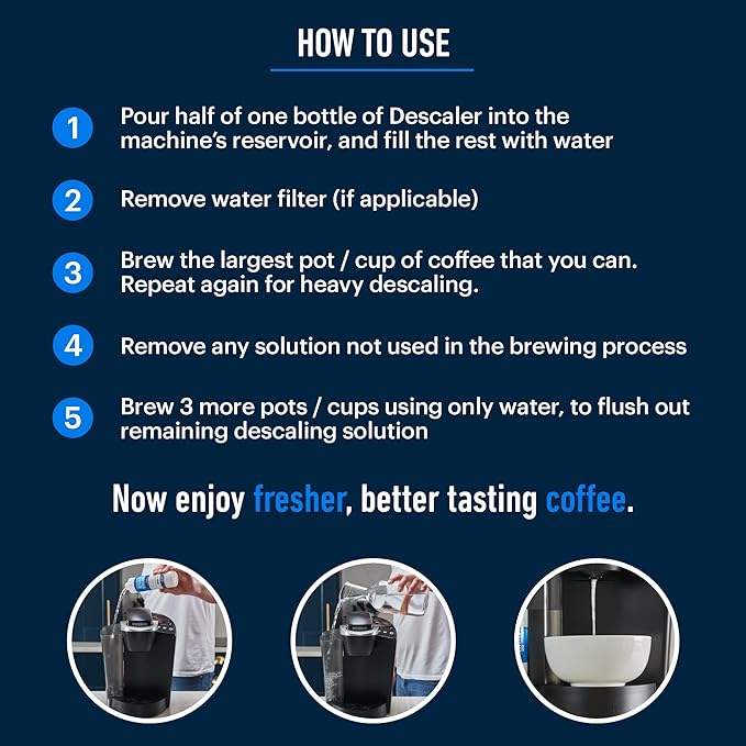 Descaling Solution (12 Uses) Coffee Machine Descaler Cleaner | Compatible with Breville Keurig Nespresso Delonghi & More | Liquid To Descale Automatic Coffee Makers & Espresso Machines - Image 7