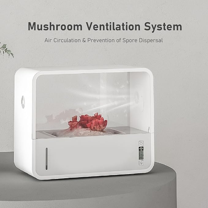 ZJchao Mushroom Growing Tent, Mushroom Ecological Box Grower with Transparent Viewing Auto Humidity Temperature Control Adjustable LED Lighting for Growing Shiitake Oyster Enoki - Image 4