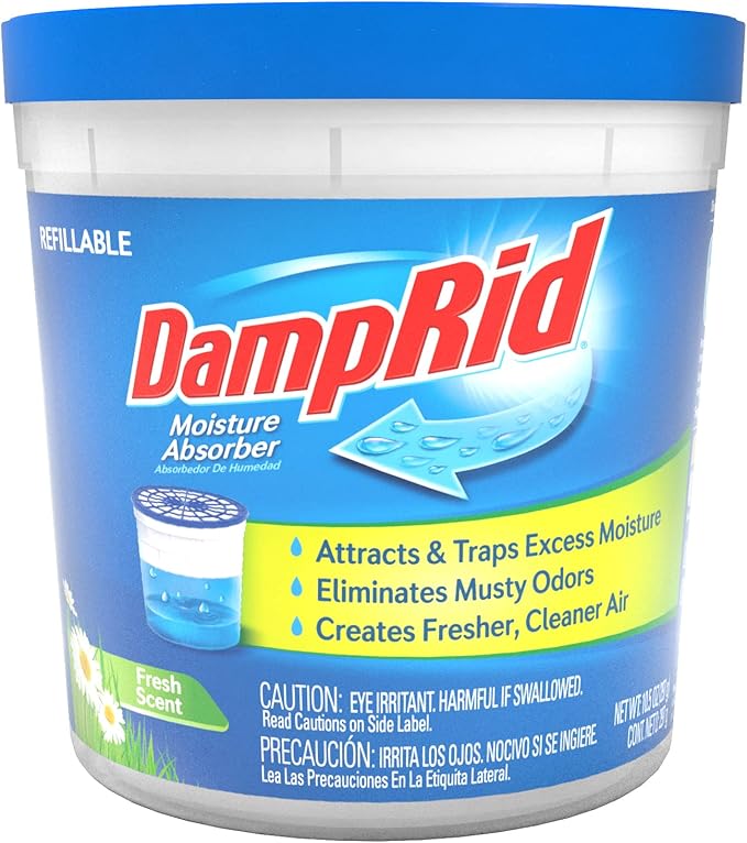 DampRid Fresh Scent Refillable Moisture Absorber - 10.5oz cup – Traps Moisture for Fresher, Cleaner Air by DampRid