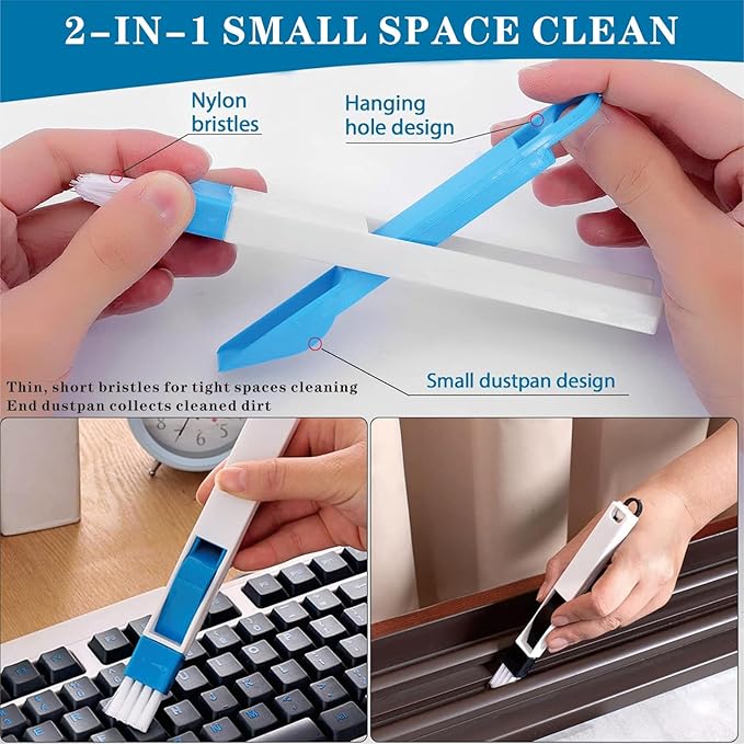 14Pcs Crevice Gap Cleaning Brush,Door Window Track Groove Corner Crevice Cleaning Brushes for Cleaning Window Grooves, Bathroom, Toilet Corner, Kitchen, Faucet, Sink, Keyboards(14PCS) - Image 7