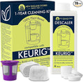 New England Stories Keurig Compatible Descaling Set, 1 Year Cleaning & Maintaining Set, Includes 1 Bottle of Descaler (4 Uses), 12 Cleaning Tablets, 1 Reusable Pod and 6 Water Filters by NewEnglandStories