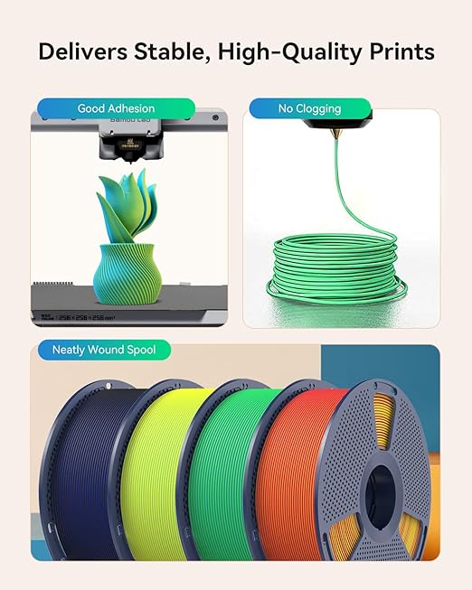 Matte PLA Filament 1.75mm, 1kg(2.2lbs) 3D Printer Filament, Smooth Matte Finish, Less Brittle, Dual Color Appearance from Different Angles, BlackRed - Image 6