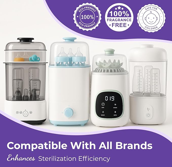48 Descaling Tablets Baby Bottle Washer Cleaner Tablets Compatible with Baby Bottle Washers Baby Bottle Sterilizers Warmers and Formula Makers Effective Cleaner for Limescale and Residue - Image 6