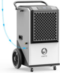 250 Pint Commercial Dehumidifier with Pump 8000sqft Industrial Basements Heavy Duty Commercial-grade Portable Dehumidifiers for Large Spaces,Warehouse Grow Room, Water Damage Restoration by ANDTE