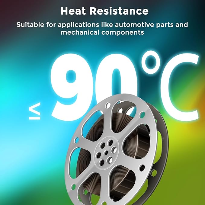 Comgrow ABS 3D Printer Filament, 1.75mm, Heat Resistant, 1kg, Black, 1.75mm Diameter, 1lb Weight, Acrylonitrile Butadiene Styrene Material, Strong and Durable, Dimensional Accuracy +/- 0.02mm - Image 4