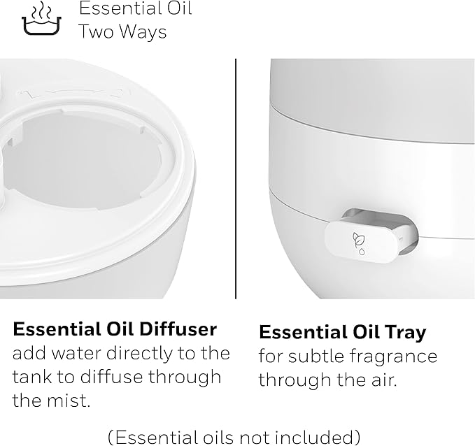 Honeywell Ultra Glow Light Changing Humidifier and Diffuser – Cool Mist Humidifier for Bedroom or Office with Essential Oil Diffuser - Image 4