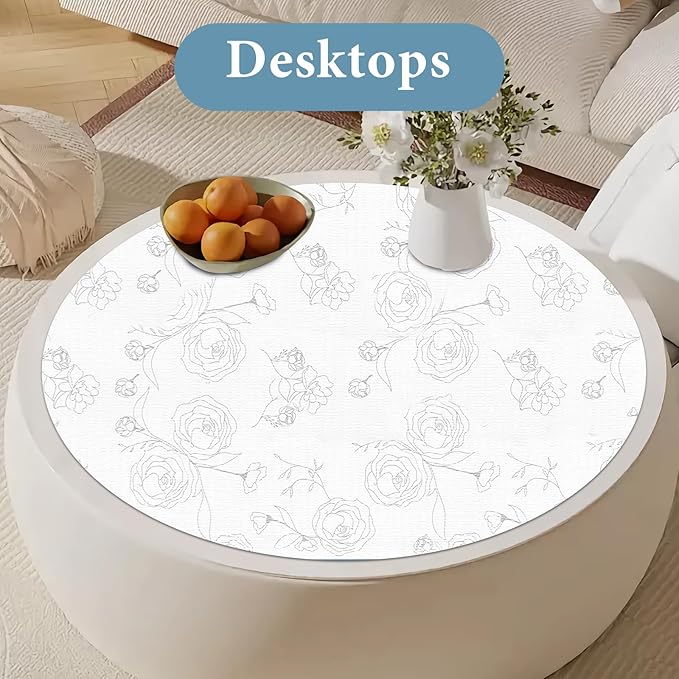 Shelf Liners for Kitchen Cabinets 12in x 20FT Non Adhesive Drawer Liner Sliver Floral Thickened Shelf Liner Paper Strong Non-Slip Easy to Clean for Tool Box Refrigerator with Knife and Tape Measure - Image 7