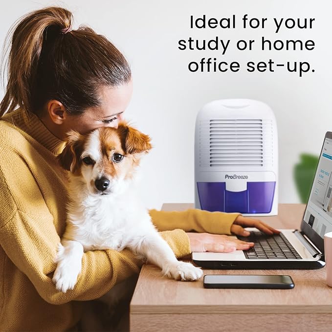 Pro Breeze Electric Mini Dehumidifier, 2200 Cubic Feet (250 sq ft), Compact and Portable for High Humidity in Home, Kitchen, Bedroom, Basement, Caravan, Office, Garage - Image 8