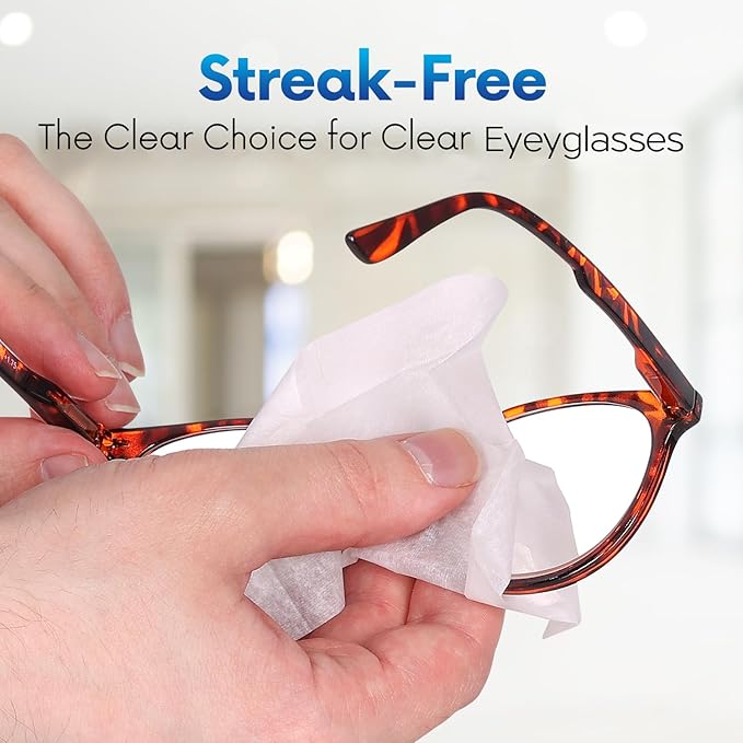 Lens Wipes for Eyeglasses - Pre-moistened Eyeglass Lens Cleaning Wipes - 600 Lens Wipes Individually Wrapped Sracth-Free Streak-Free Eye Glasses Wipes Lens Cleaner for Sunglass & Camera Lens - Image 2