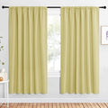 NICETOWN Bedroom Window Curtain Panels, Paler Yellow, 2 Panels, 62 in x 72 in (W x L), Window Treatment Thermal Insulated Rod Pocket Room Darkening Curtains/Drapes for Patio Door by NICETOWN