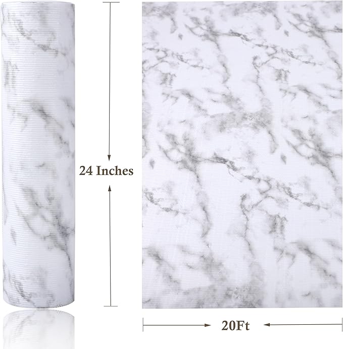 Shelf Liner for Kitchen Cabinets 24 Inch Wide X 20 Ft Non-Slip Cabinet Liner Non-Adhesive Waterproof Oil-Proof Shelf Paper Strong Grip Drawer Liners for Bathroom Refrigerator Pantry Bedroom Cupboard - Image 2