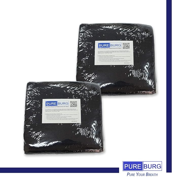 PUREBURG Carbon Filter,Cut-to-Fit Carbon Pad 16 x 48 inches for Charcoal Sheet fits Range Hoods Furnace Filters, Air Purifier,Food cycler filter. Kitchen Compost Bins,Removes Odor VOC, 2-Pack - Image 5