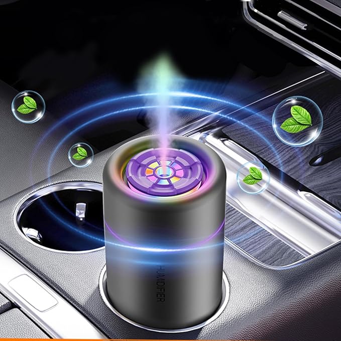 Mini Humidifier, USB Personal Desktop Humidifier for RV, Office, Bedroom etc. Auto Shut-Off, 2 Mist Modes, Super Quiet (Black) - Image 3