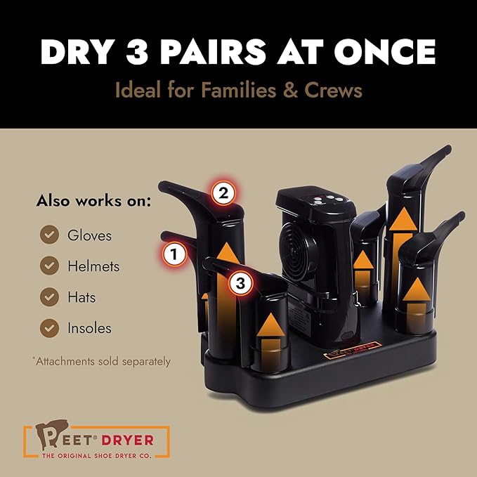 PEET, Family Dryer, Electric Shoe Dryer for 3 Pairs of Boots or Shoes, Dryer for Ski/Work Boots, Sneakers & Athletic/Outdoor Gear - Image 2