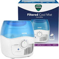 Vicks Filtered Cool Mist Humidifier, Medium Room, 1.1 Gallon Tank - Humidifier for Baby and Kids Rooms, Bedrooms and More, Works with Vicks VapoPads by VicksDevices