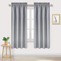 DWCN Blackout Curtains Room Darkening Thermal Insulated Bedroom Curtains Window Curtain Panels, 38 x 54 inches Long, Set of 2 Silver Grey Rod Pocket Drapes by DWCN