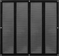 14x14 inch (Duct Opening) Vent Cover - Black Ventilation Covers for Wall and Ceiling - Metal Return Grille - HVAC AC Air Vents Register for Indoor and Outdoor Use with Mesh by ABOUT+VENT