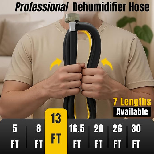 (7 Length Options)5FT Dehumidifier Drain Hose with 3/4 Inch FHT Leak-Proof and Rust-Resistant Connector Portable AC Tangle-Free Thickened Drain Hose Indoor Perfectly Fit Most Dehumidifier Models - Image 2