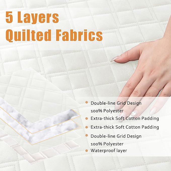 Arfntevss Waterproof Sectional Couch Covers L Shape Washable Velvet Sofa Cover for Sectional Non Slip Large Corner Slipcovers Dog 6 Pcs Universal U Shaped Furniture Protector (Cream White, Large) - Image 3