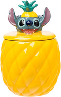Silver Buffalo Disney Lilo and Stitch Pineapple Tropical 3D Sculpted Ceramic Cookie Snack Candy Jar (Medium) by SilverBuffalo