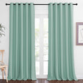 NICETOWN Blackout Curtains 84 Inch Length, Thermal Insulated Curtains for Bedroom Grommet Energy Saving Room Darkening Drapes for Living Room Window, 1 Panel, Aqua Blue, 66" W x 102" L by NICETOWN