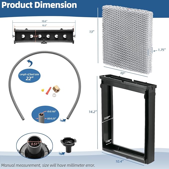 4839 Humidifier Maintenance Kit with Model No. 35 Water Panel Humidifier Replacement Filter Compatible with Aprilaire Whole Home Humidifier Models 600, 600A, 600M Humidifier Parts & Accessories - Image 2