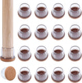 Ezprotekt 24 Pcs Clear Silicone Chair Leg Floor Protectors with Felt, Floor Protectors for Chairs, Chair Leg Caps Covers, Chair Leg Socks Bar Stool Leg Floor Protectors (L Fit: 1.1"-1.3", Round) by VisittheEzprotekt