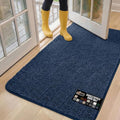 GORILLA GRIP SOAKSTOPPER Dog Door Mat, 60x36 Machine Washable Rug Absorbent Doormat Captures Moisture Mud Dirt, Quick Dry Soft Chenille Entryway Rugs Indoor Entrance Mats for Dog Paws, Navy Blue by GorillaGrip