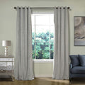 ChadMade Blackout Lined Premium Velvet Curtain Silver Grey 100Wx84L Inch (1 Panel), Eyelet Grommet for Livingroom Bedroom Theater Studio, Leon Collection by ChadMade