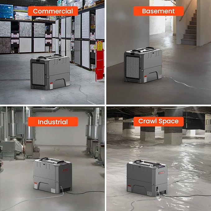 Abestorm LGR85 180 Pints Commercial Dehumidifier with Pump, Industrial Dehumidifiers for Basement Crawl Space Warehouse, Auto Defrosting, Memory Starting, 5 Years Limited Warranty - Image 8