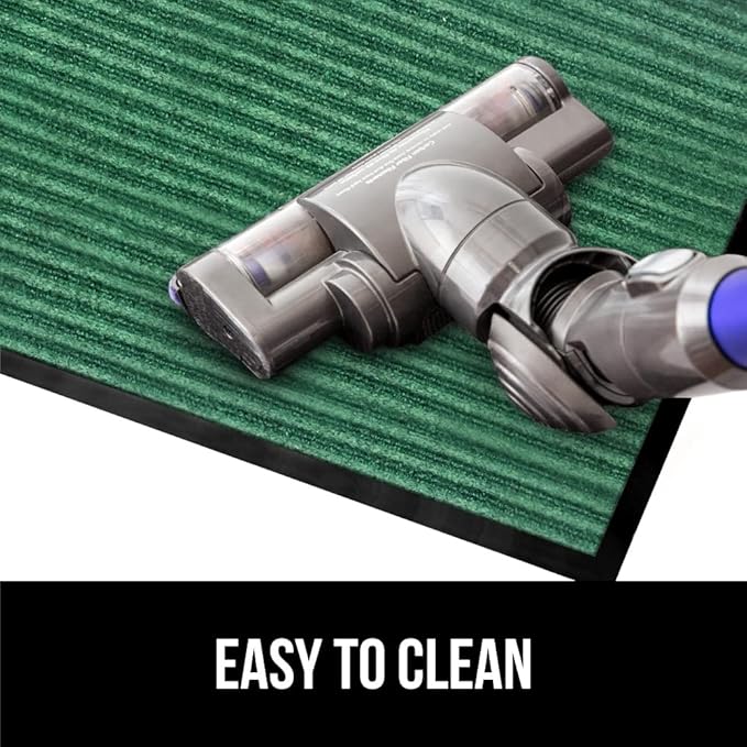 GORILLA GRIP Waterproof Traffic Guard Door Mat, 35x23, Heavy Duty Entryway Mats, Strong Backing Commercial Utility Rugs for Office Hallway, Garage Floor and Home, Low Profile Carpet Runner, Green - Image 9