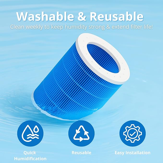 Nispira Wick Filter Replacement Compatible with Lamon MistZero/MistZero B/MistZero S Mifasol 5L Evaporative Humidifier, 2 Packs - Image 5