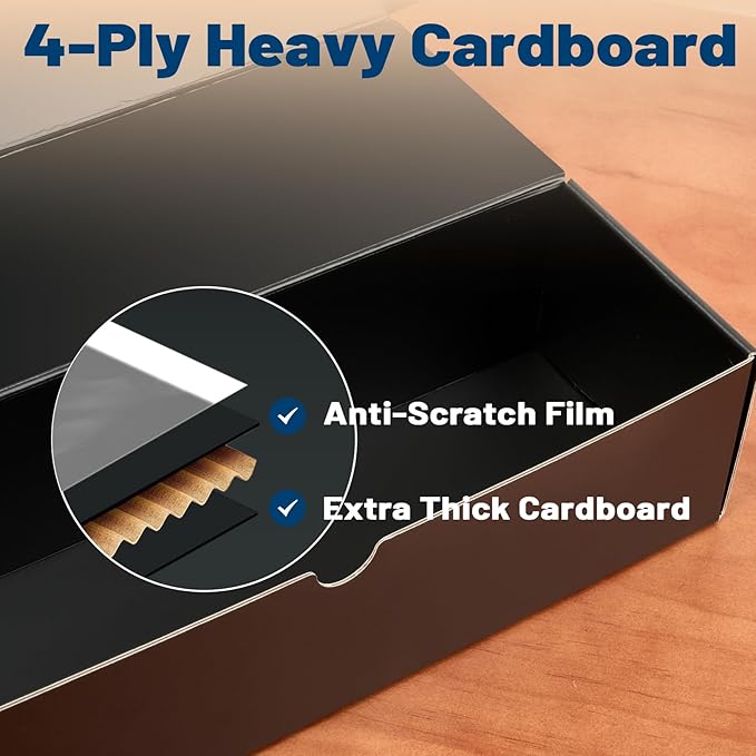 Trading Card Storage Box, 3-Pack·1000 Count Card Storage Box with Dividers and Labels, Card Organizer for Collection, Trading Card Holder for Collector, 12 INCH - Image 2