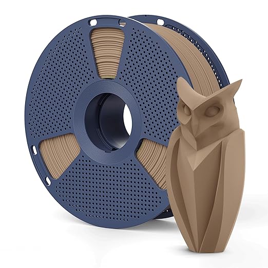 Real Wood Fiber PLA Filament 1.75mm, Natural Matte Texture, Reduced Clogging, Easy to Print, 1kg(2.2lbs) SUNLU 3D Printer Filament, Wood by YOOPAI