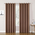 ChrisDowa Blackout Curtains 70 inches Wide for Bedroom - 2 Panels Set Extra Wide Grommet Thermal Insulated Room Darkening Curtains for Living Room (Cappuccino, 70 x 84 Inch) by ChrisDowa
