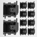 Fire-Rated 2-Gang PVC Black Electrical Box, 25 Cubic Inch – ETL Listed, Black Electrical Outlet Boxes 2-Hour Fireproof for Home Improvement (10-Pack) by YQMIGU