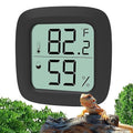 Black Reptile Thermometer and Hygrometer – LCD Digital Temp & Humidity Gauge for Bearded Dragon, Ball Python, Crested Gecko, Tortoise, Frog, Axolotl Tanks by Oasirep