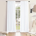 Room Divider Curtains for Bedroom Sliding Glass Patio Door - 50% Light Blocking Hallway Window Covering Curtain Draperies for Large Window,Pure White,5FT x 8FT,60" Wide by 96" Long by DONREN