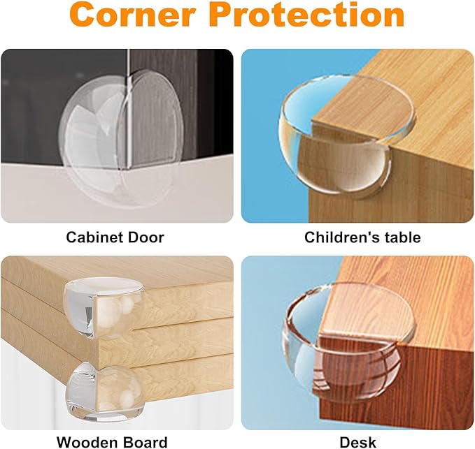 16 Pack Clear Corner Protectors for Furniture,Table Corner Protectors,Furniture Corner Guard & Edge Safety Bumpers for Table Edges & Sharp Corners - Image 4