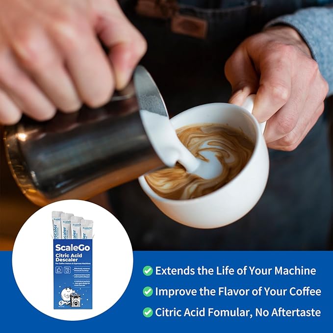 Coffee Machine Cleaner & Descaler | Citric Acid Descaling Powder | Pre-measured Package for Mess-Free Use & Storage | Removes Limescale | Compatible with Keurig, Nespresso, Breville | 4 Uses - Image 5