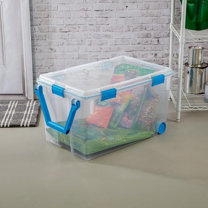 Sterilite 6-Pack Gasket Box, Weather-Resistant Storage Bins with Latching Lids, 120 Quart - Heavy-Duty Organizing Containers for Closet, Bathroom, and Office - Image 6