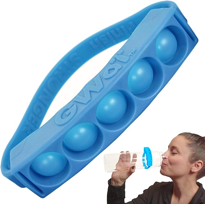 Water Bottle Hydration Tracker - Daily Water Reminder & Goal Setter - Reusable Silicone Band for Fitness, Weight Loss & Hydration Tracking by GWaT